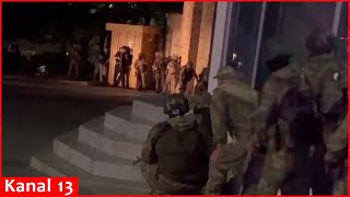 Footage of operation in Russia’s Republic of Dagestan  Soldiers and equipment were brought to area [upl. by Drawoh]