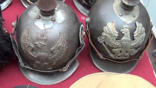 53 FIERA MILITARIA NOVEGRO 18  5  2013  ELMETTI AUSTRIACI 1 GM E PICKELHAUBE PRUSSIANI [upl. by Jenkins255]