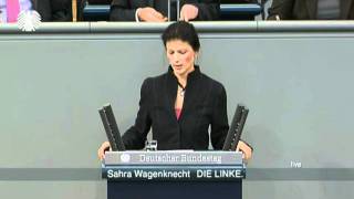 Sahra Wagenknecht DIE LINKE Bundesregierung ist devote Vollstreckerin des organisierten Geldes [upl. by Onitsirc]