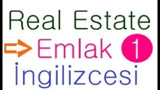 İş İngilizcesi Emlak İngilizcesi Real Estate English Phrases [upl. by Lanita]