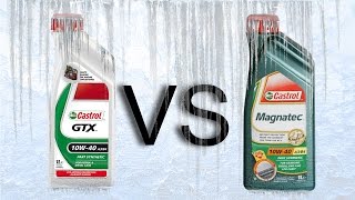 Castrol GTX 10W40 vs Castrol Magnatec 10W40 Cold oils test 30°C [upl. by Idyh443]