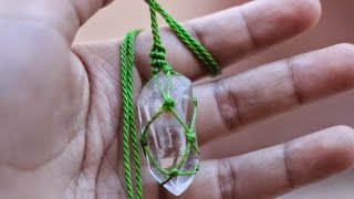 tutorial piedra engarzada en macramé wrap stone macramé [upl. by Demetrius349]