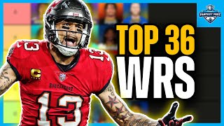 2024 Fantasy Football Draft Rankings amp Tiers  Top 36 Wide Receivers [upl. by Idnor577]