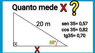 QUANTO MEDE X ❓ Trigonometria no triângulo retângulo razõestrigonométricas [upl. by Alegnaoj]