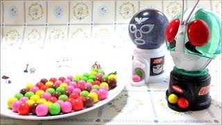 ショッカー 仮面ライダー ガムボールマシーン Kamen Rider Gumball Machine Candy toy [upl. by Malas636]