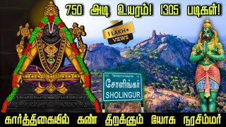 Sholinghur Yoga Narasimha Swamy Temple சோளிங்கர் யோக நரசிம்மர் திருக்கோவில் Sholinghur Hill Temple [upl. by Funch923]