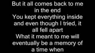 In the end  Linkin Park with lyrics [upl. by Nimajneb]