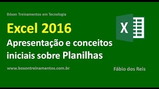 Curso de Excel Básico  Apresentação e Conceitos de Planilhas [upl. by Eleahcim647]