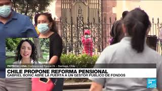 Informe desde Santiago Boric presentó la propuesta de reforma a las pensiones [upl. by Idnarb771]