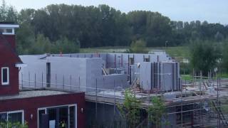 Huizenbouw met EPS bouwstenen polystyreen blokken [upl. by Yusuk]