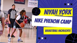 🏀 Nike Highlight Tape Niyah York  Class of 2029  79  Nike Phenom Camp 2024 [upl. by Nassi506]