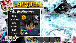 EXP Ticket Raid feat Ultra Instinct Goku  3 Units Solo Gameplay  Roblox All Star Tower Defense [upl. by Adnahs977]