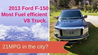 2013 Ford F150 MPG fuel economy in the city V8 Coyote Engine is better than v6 ecoboost [upl. by Fitzhugh]