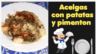 Acelgas con patatas y pimenton [upl. by Ellenohs465]