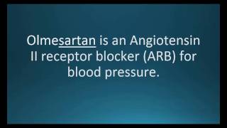 How to pronounce olmesartan Benicar Memorizing Pharmacology Flashcard [upl. by Esirrehc]