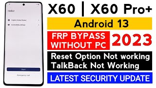 ViVO X60  X60 Pro Plus Google Account frp bypass WITHOUT PC 2024 [upl. by Dalli96]