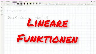 Lineare Funktionen [upl. by Yelha]