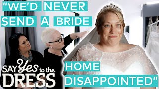 Bride Falls In Love With A Dress WAY Out Of Her Budget  Curvy Brides Boutique [upl. by Aehta389]