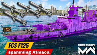 The Ultimate Spamming BuildFGS F125 Atmaca in Modern Warships modernwarships [upl. by Magan]