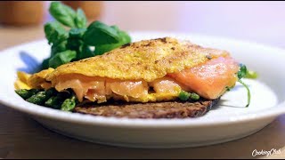 Antiinflammatorisk omelet med laks asparges og ærter [upl. by Llorrad]