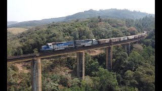 DRONE  TRENS NA CENTRAL DO PARANÁ [upl. by Casta]