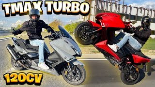 HO PROVATO IL T MAX TURBO da 120cv [upl. by Ardnuassac10]