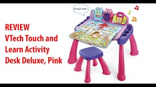 Review  VTech Touch and Learn Activity Desk Deluxe Pink [upl. by Zerimar]