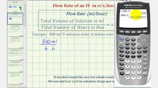 Ex IV Calculation  Flow Rate in Milliliters Per Hour [upl. by Yllop424]