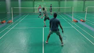 Badminton Doubles game at golden rackets yelahanka Karthik Bhanu prakash sumanth amp Dinesh [upl. by Harwin348]