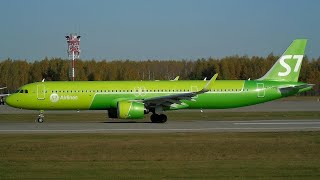 Planespotting at Moscow Domodedovo Airport DMEUUDD in sunny autumn days [upl. by Echikson787]