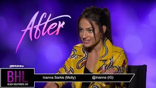 Inanna Sarkis Sits Down With Angel Saunders For Her New Movie quotAfterquot [upl. by Analram]