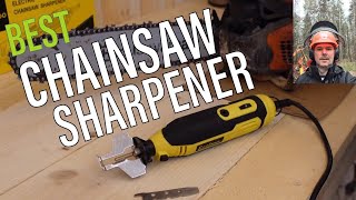 Best Chainsaw Electric Sharpener under 60  EZZDOO electric chainsaw sharpener review E103 [upl. by Aleuqahs]