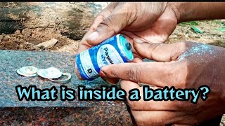 Whats inside a torch light battery  experiment video [upl. by Ivan]