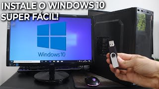 SAIBA COMO INSTALAR O WINDOWS 10 NO COMPUTADOR FORMATAR O PC FÁCIL E RÁPIDO [upl. by Bedell]