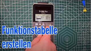 Funktionstabelle erstellen TI30X Plus Wertetabelle [upl. by Ecirted]