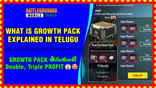 BGMI GROWTH PACK Explained in Telugu  GROWTH PACK కొంటె Double Triple PROFIT పక్క 🤩🤩  తెలుగులో [upl. by Finny]