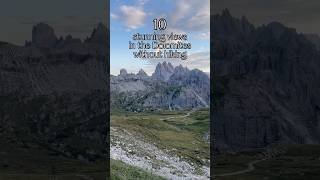 10 stunning views in the Dolomites without hiking  save this for your road trip dolomites trips [upl. by Htiekel]