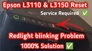 Epson L3150 red light blinking solution [upl. by Ree]