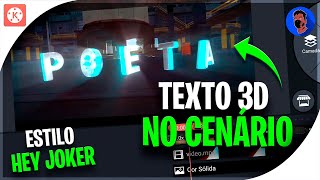 COMO FAZER TEXTO 3D ESTILO HEY JOKER  TEXTO 3D NO CENARIO FREE FIRE ESTILO HEY JOKER [upl. by Yllaw]