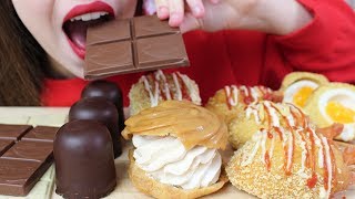 ASMR BEST FOODS  CHOCOLATE KISSES PROFITEROLE CORN DOGS Eating Sounds No Talking [upl. by Ahsiele836]