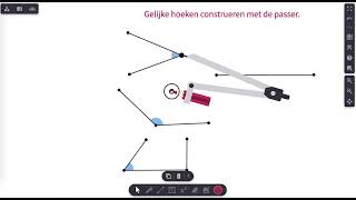 Gelijke hoeken met de passer construeren via polypad [upl. by Anirtak]