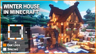 Minecraft How to build a Winter House  Easy Tutorial [upl. by Salesin446]