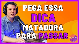 Dica Matadora Para Estudar e Passar no Concurso Público [upl. by Aihsitan]