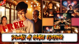 DIWALI 🪔 AI IMAGE KAISE BANAYEBING IMAGE CREATORDIWALI 🪔 FESTIVAL PHOTO EDITING [upl. by Pasol397]