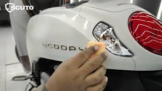 SCOOPY 2021 WHITE DOFF COATING By SCUTO CIDENG [upl. by Ecineg]