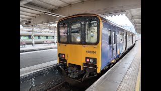 A Northern Class 150 150 004 leaving Sheffield 1342024 [upl. by Narih]