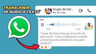 Cómo transcribir a texto audios por whatsapp [upl. by Jemine453]