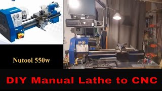 DIY CNC lathe conversion  Nutool mini lathe [upl. by Llenram]