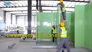 How to install cleanroom wall panel [upl. by Annovahs486]