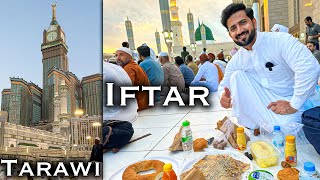 1st RAMADAN in MAKKAH and MADINA 💚 Iftar Front of Roza Sharif [upl. by Mitzie511]